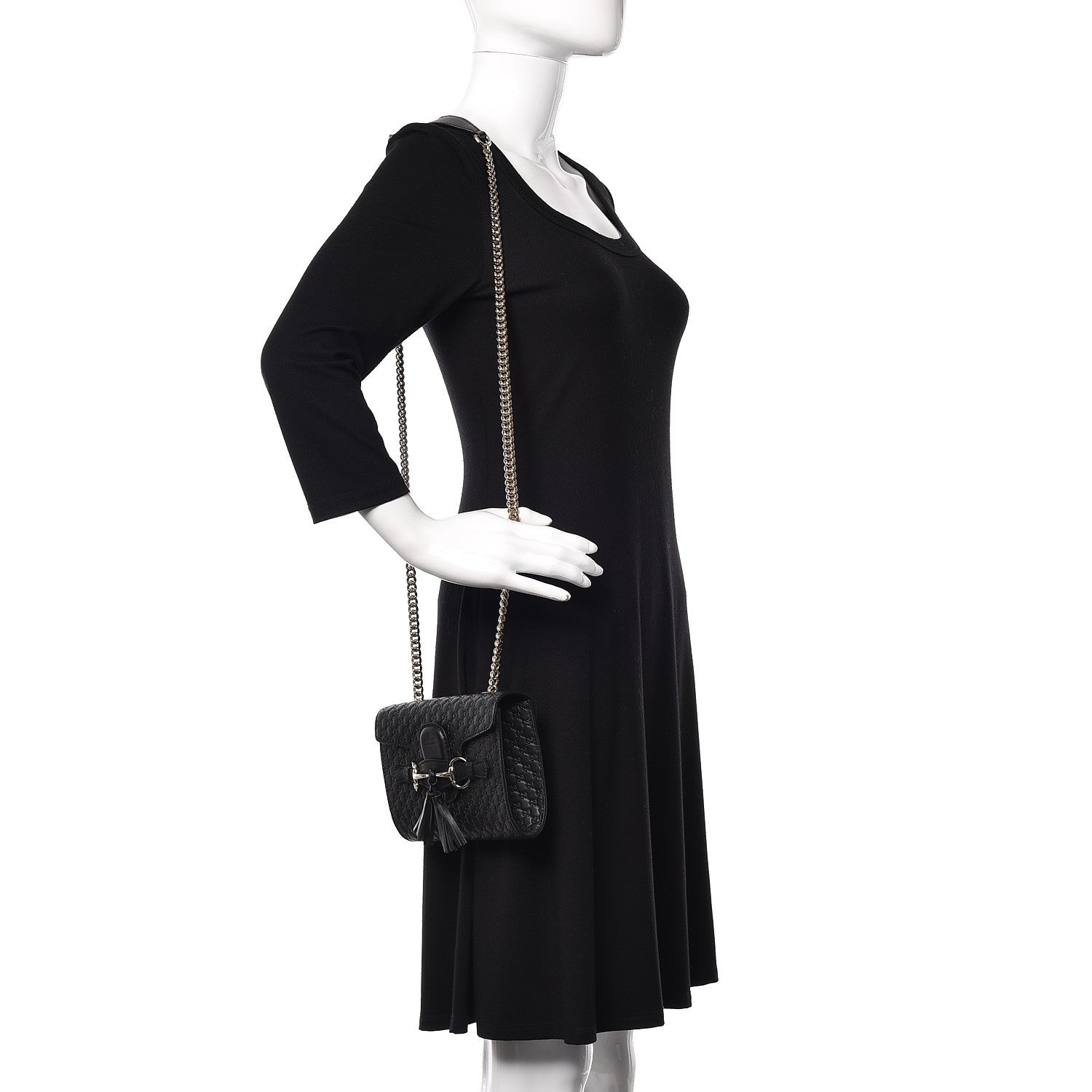 Gucci Microguccissima Mini Emily Shoulder Bag Black 2 of 10