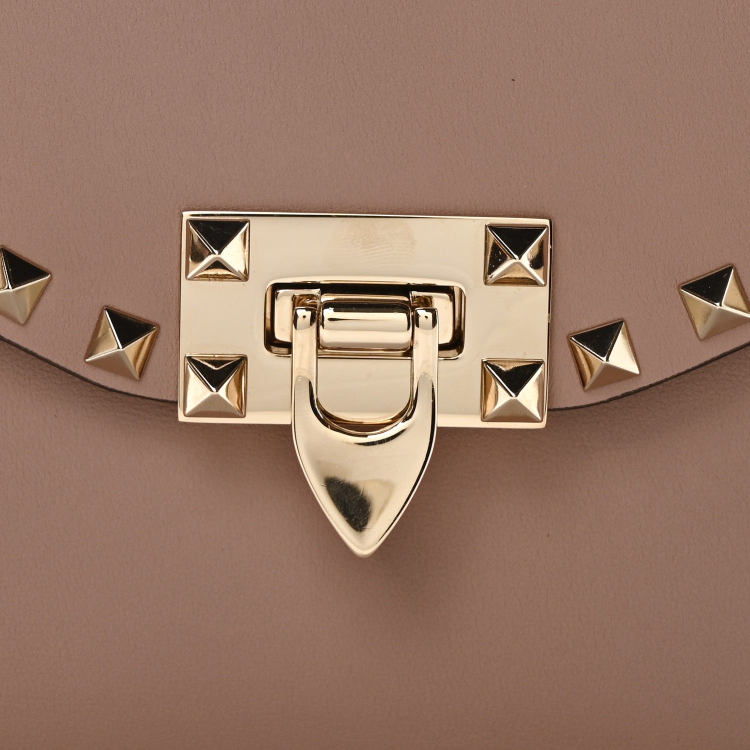 Valentino Garavani Vitello Medium Rockstud Flip Lock Crossbody Bag Poudre 7 of 9