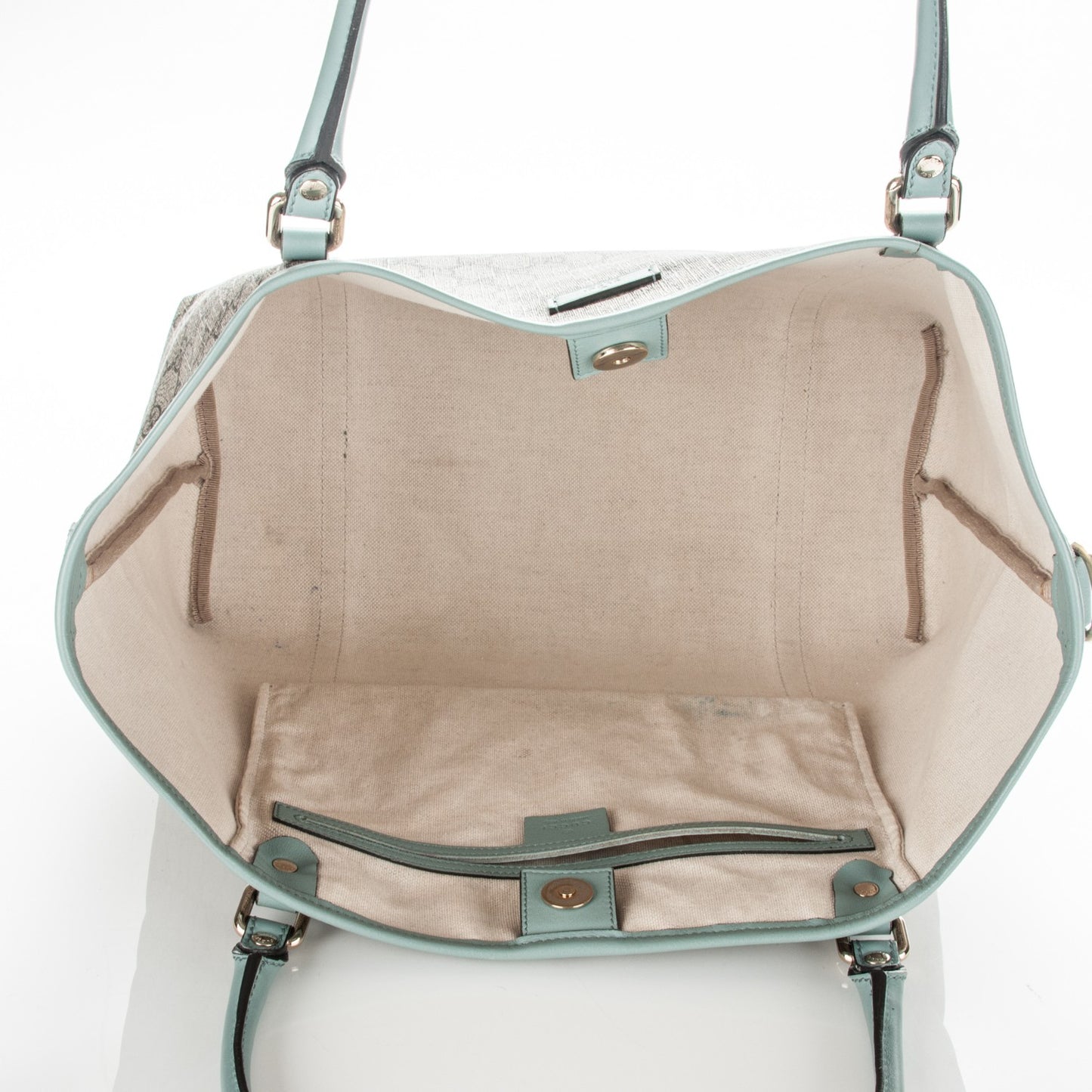 GG Plus Monogram Medium Joy Tote Light Blue