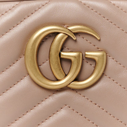 Gucci Calfskin Matelasse Small GG Marmont Chain Shoulder Bag Porcelain Rose 8 of 10