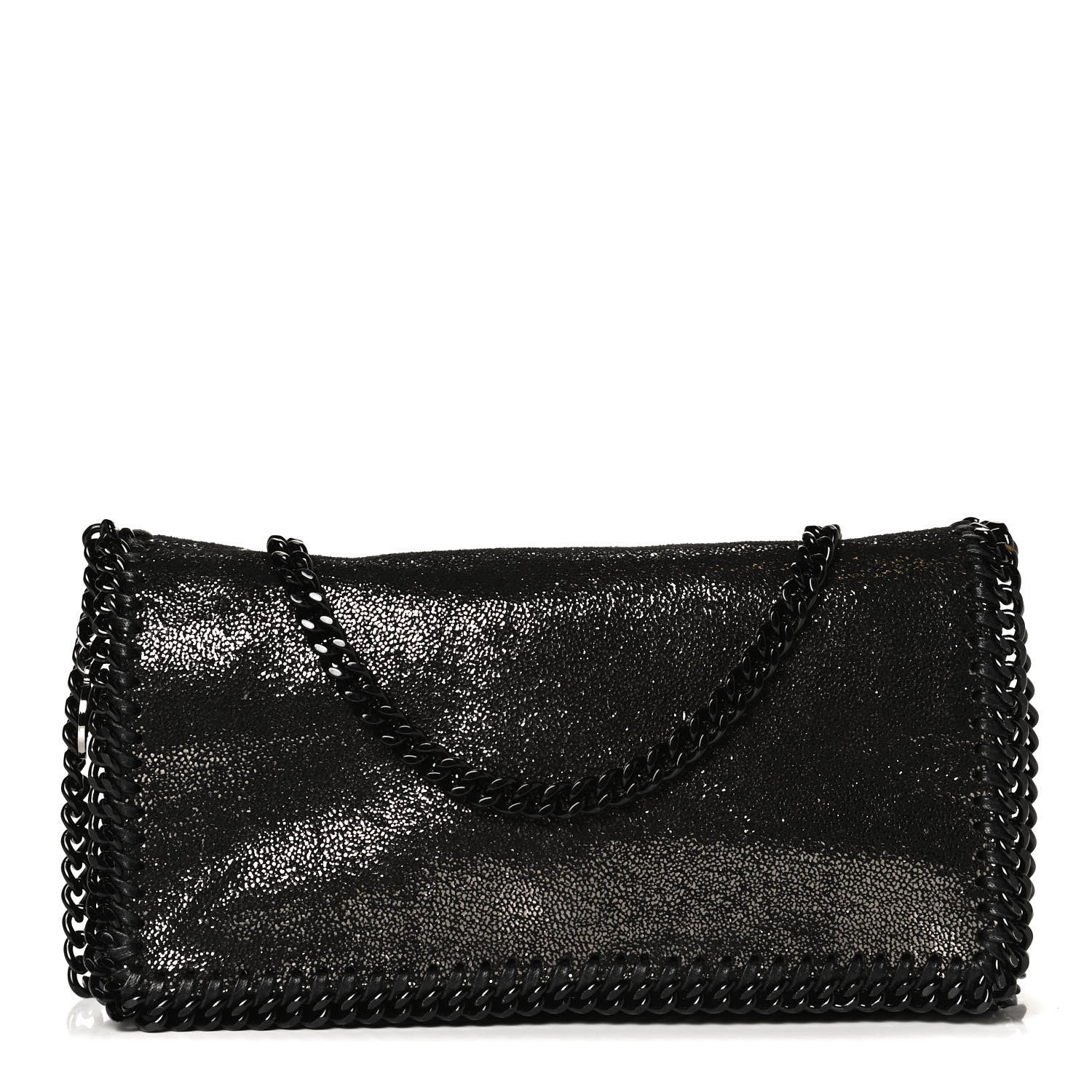 Stella McCartney Chamois Shiny Dotted Falabella Crossbody Black 1 of 8