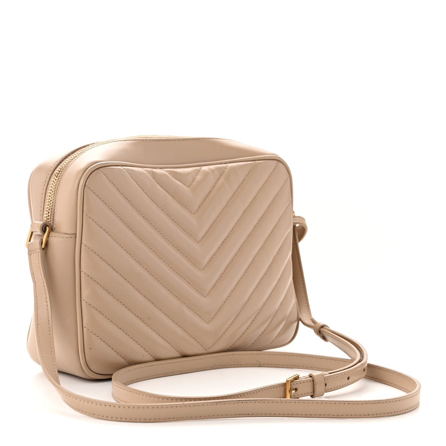 Calfskin Matelasse Monogram Lou Camera Bag Dark Latte