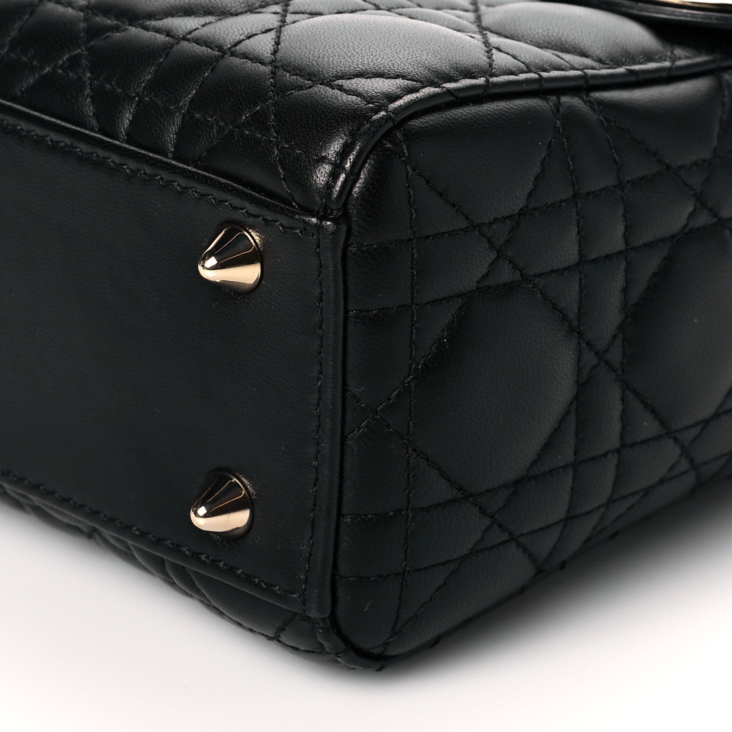 Christian Dior Lambskin Cannage Small Lucky Badges My Lady Dior Black 8 of 9