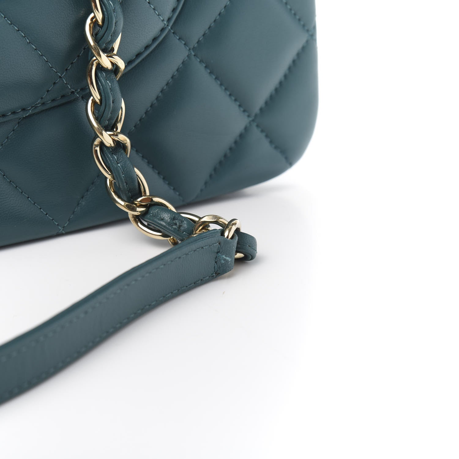 Chanel Lambskin Quilted Large Trendy CC Dual Handle Flap Bag Blue 11 of 12