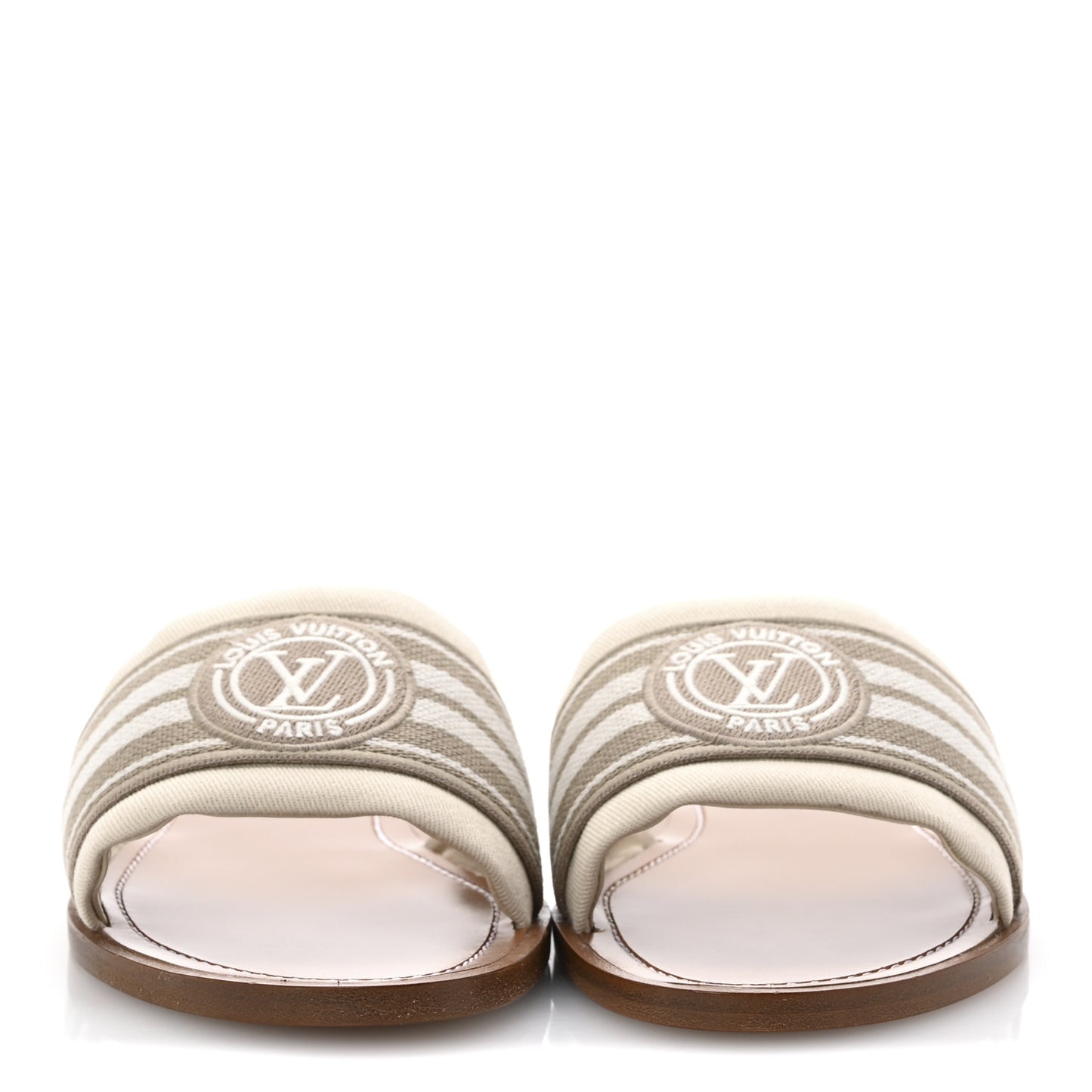 Canvas Calfskin Lock It Flat Mules 39