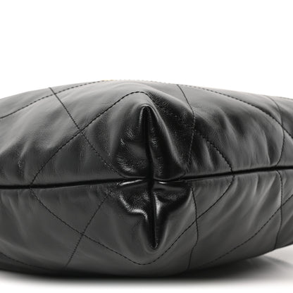 Chanel Shiny Calfskin Quilted Small Chanel 22 Black 10 of 11