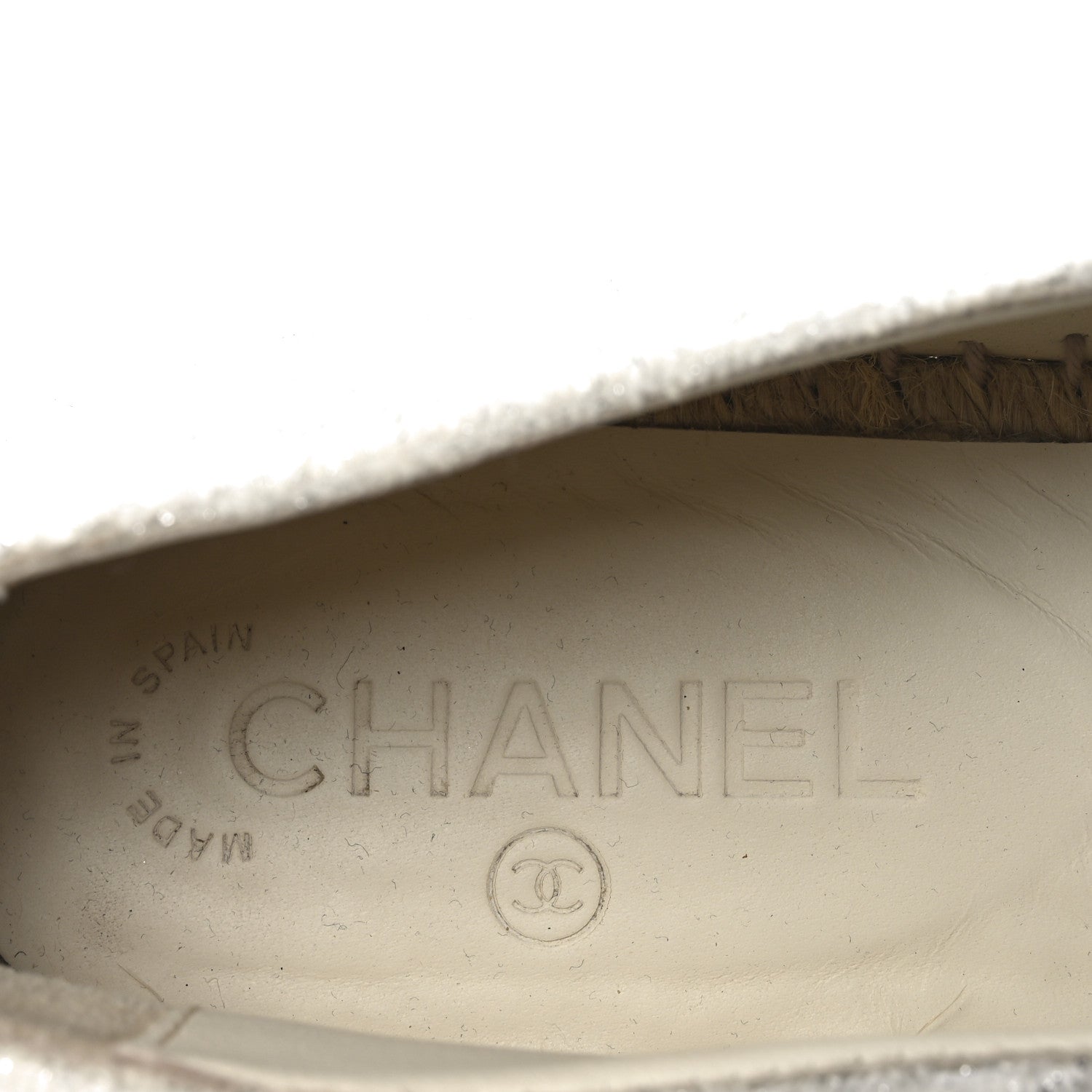 Chanel Terry Cloth CC Espadrilles 41 Silver Black 6 of 8
