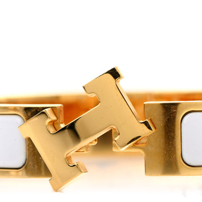 Hermes Enamel Narrow Clic Clac H Bracelet PM White 5 of 6