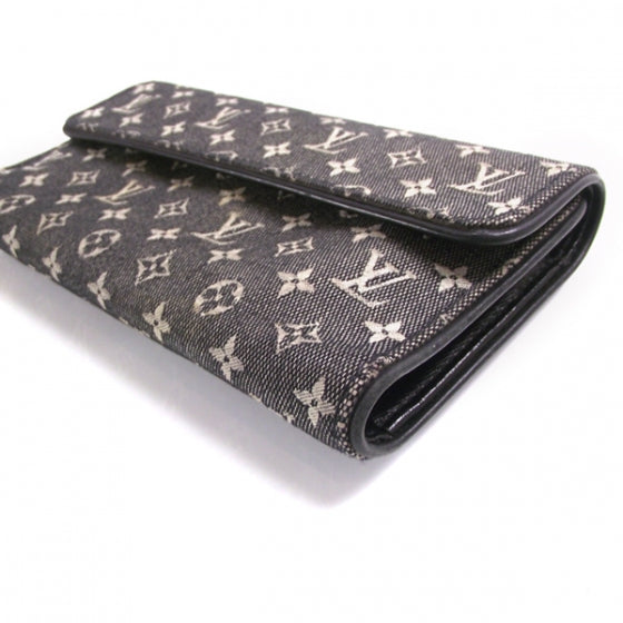 Louis Vuitton Monogram Mini Porte Tresor Intl Wallet Black 5 of 9
