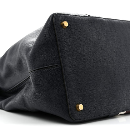 Mulberry Natural Grain Calfskin College Stripe Oversized Bayswater Navy White Oxblood 7 of 13