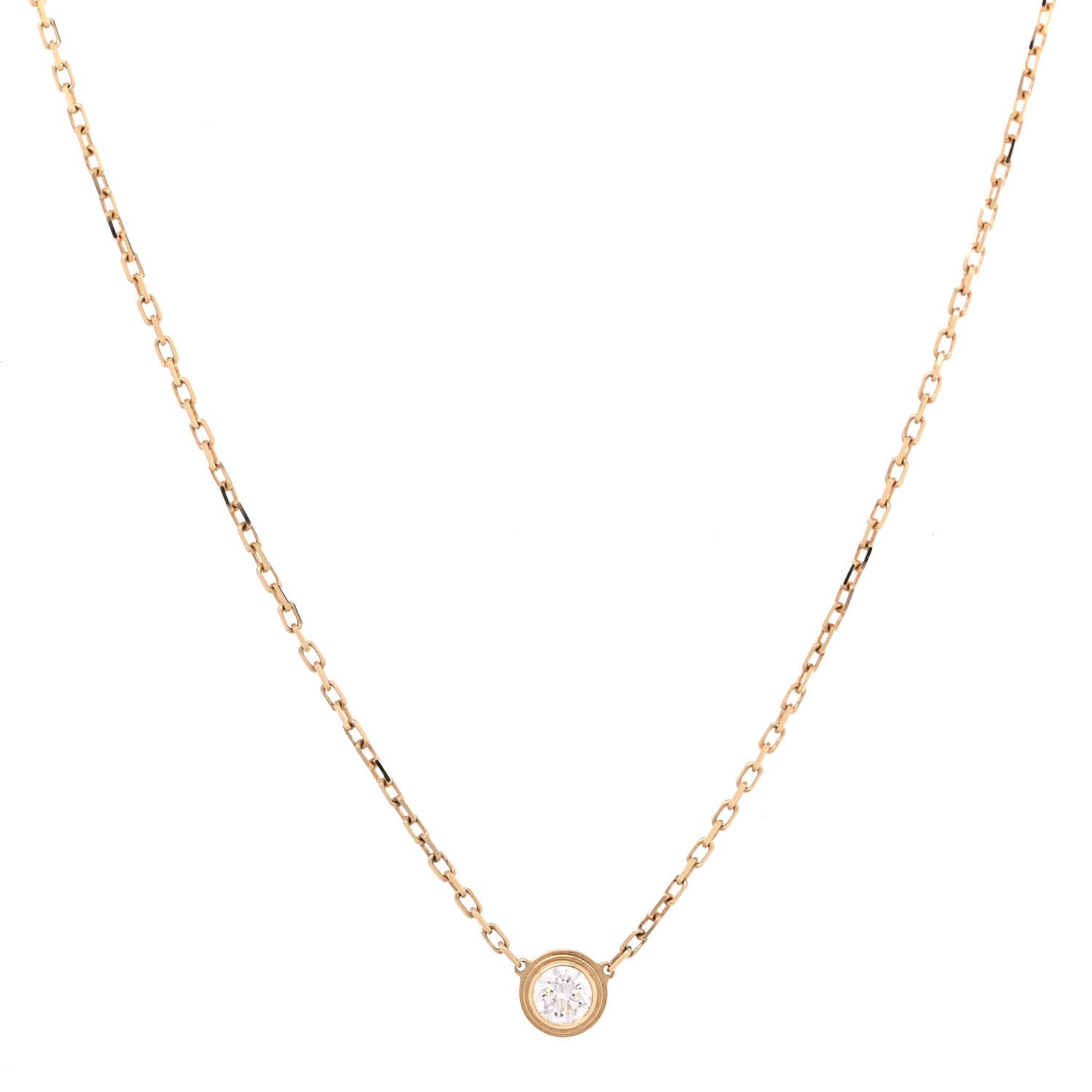 18K Yellow Gold Diamond LM D'Amour Pendant Necklace