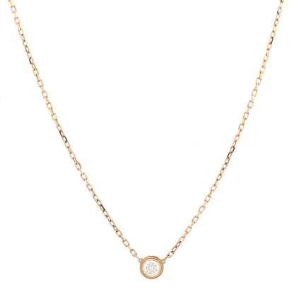Cartier 18K Yellow Gold Diamond LM D'Amour Pendant Necklace 1 of 7