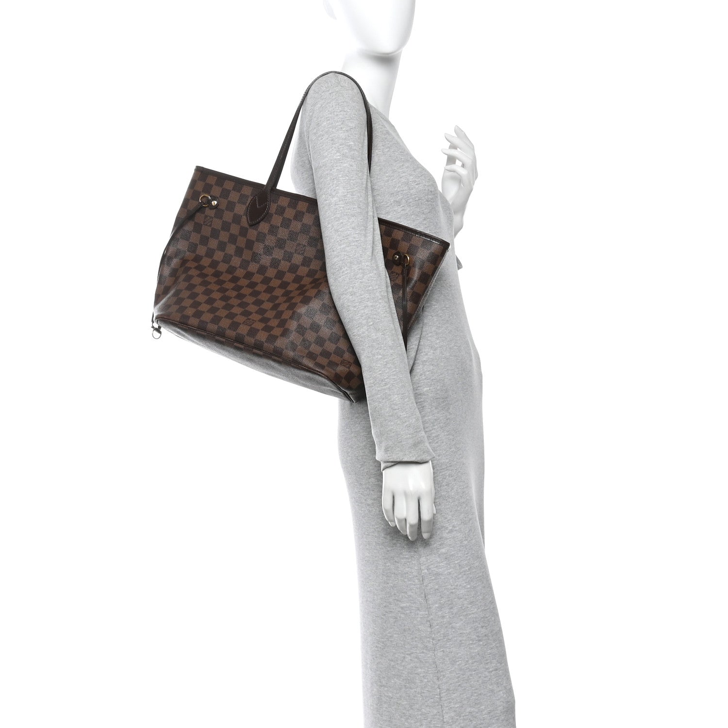 Louis Vuitton Damier Ebene Neo Neverfull MM Rose Ballerine 2 of 15