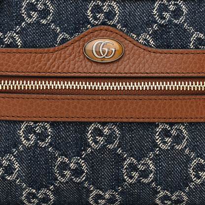 Gucci New Denim GG Monogram Dollar Calfskin Mini Ophidia Shoulder Bag Blue Tea Cuir Epilog 8 of 10