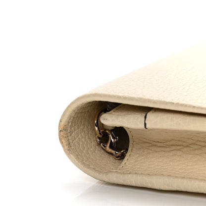 Gucci Pebbled Calfskin Soho Wallet on Chain Ivoire 10 of 14