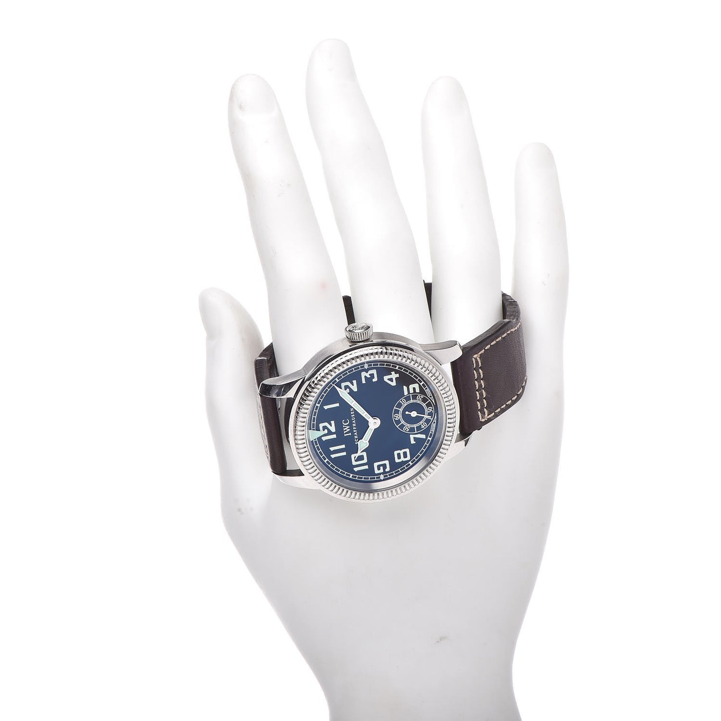 Stainless Steel Calfskin 44mm Schaffhausen Pilot Manual Winding Watch Blue IW325401