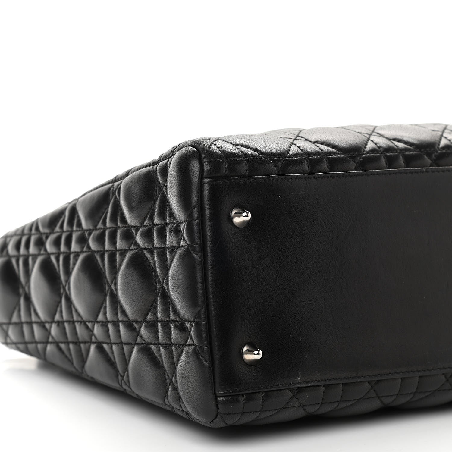 Christian Dior Lambskin Cannage Medium Lady Dior Black 8 of 14