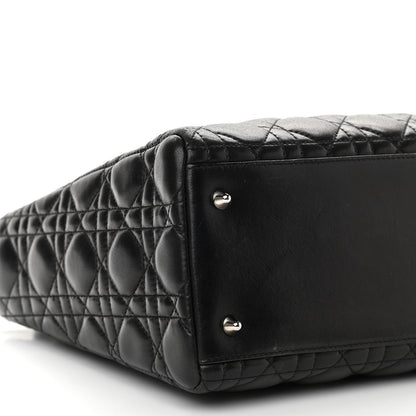 Christian Dior Lambskin Cannage Medium Lady Dior Black 8 of 14