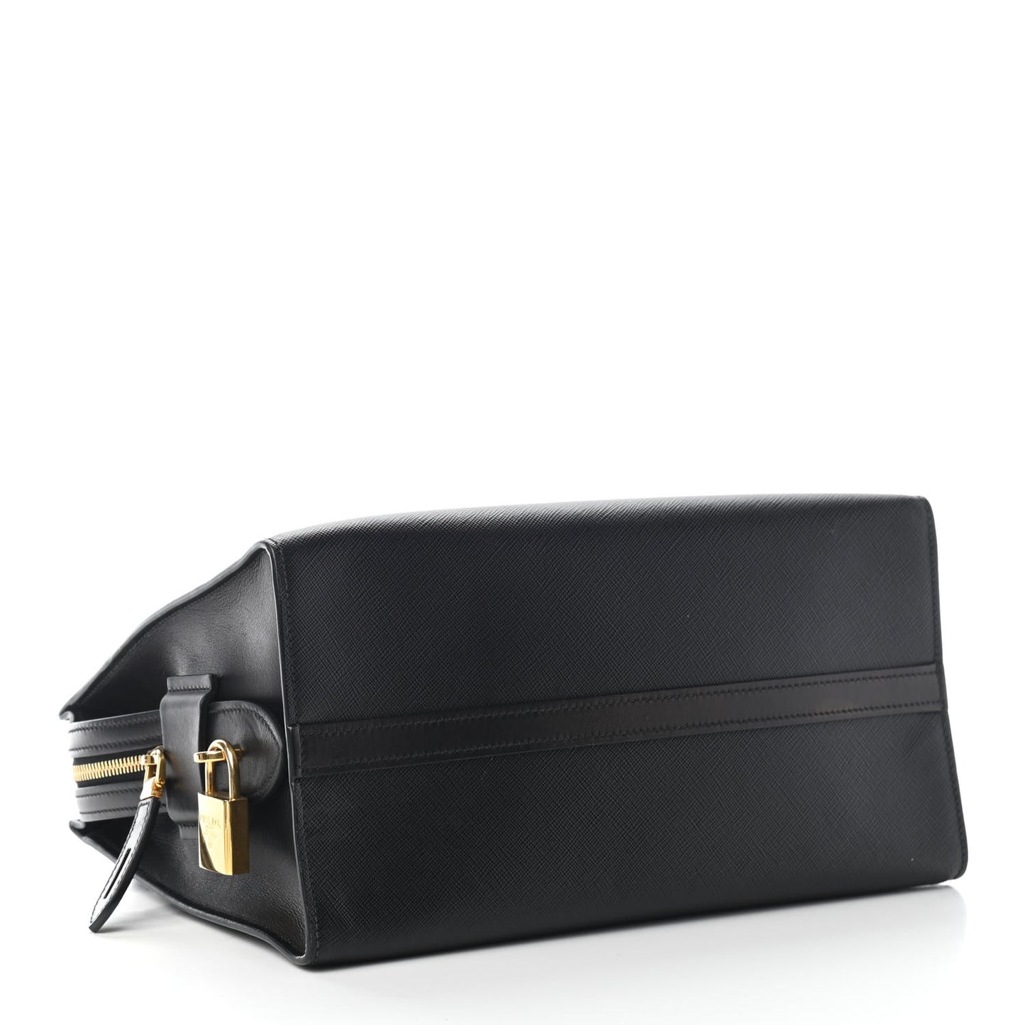 Saffiano City Calfskin Medium Esplanade Tote Black