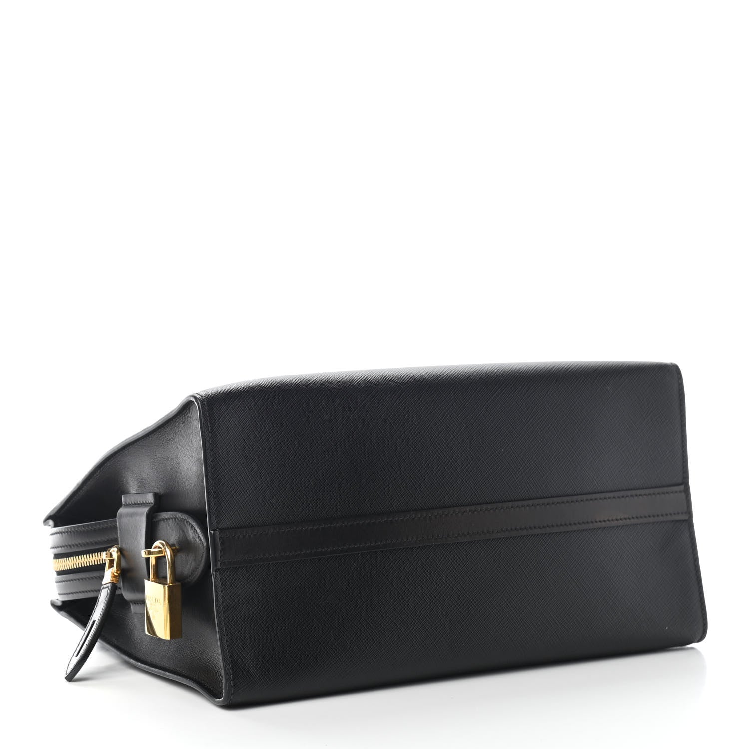 Prada Saffiano City Calfskin Medium Esplanade Tote Black 4 of 8