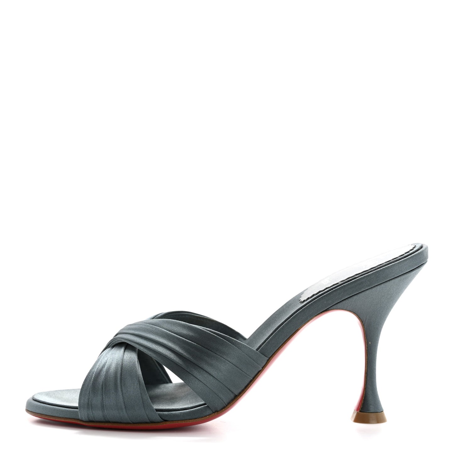 Crepe Satin Nicol Is Back 85 Slide Sandals 38 Titan