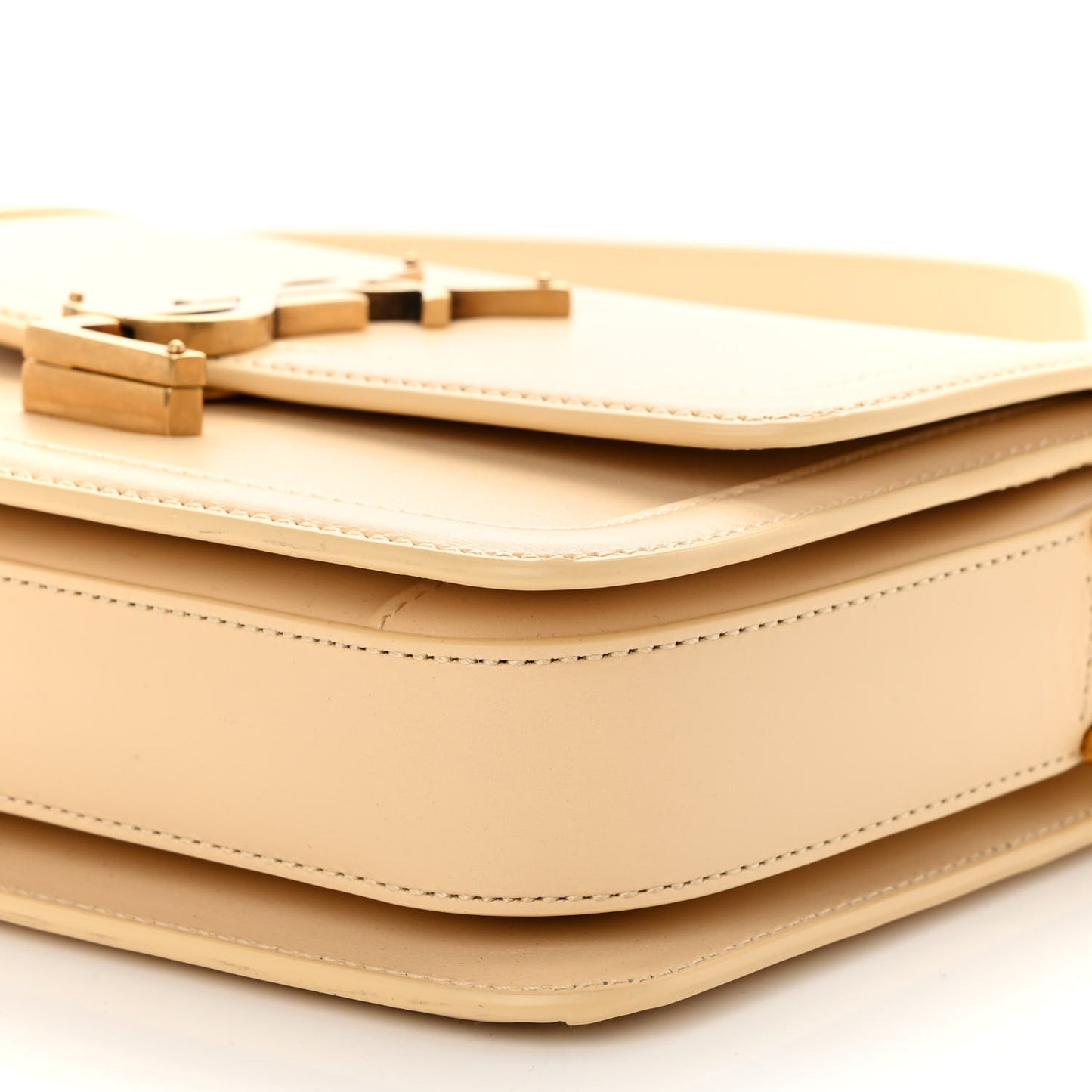 Smooth Calfskin Small Solferino Satchel Ivory Natural