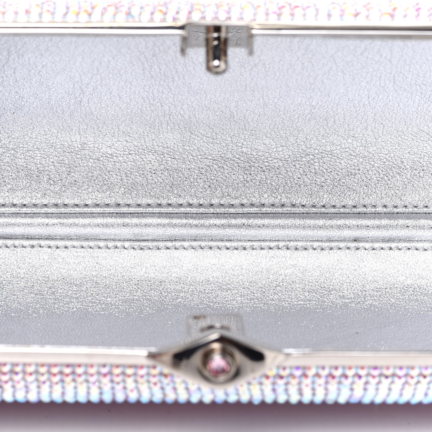 Swarovski Crystal Minaudiere Clutch Pink