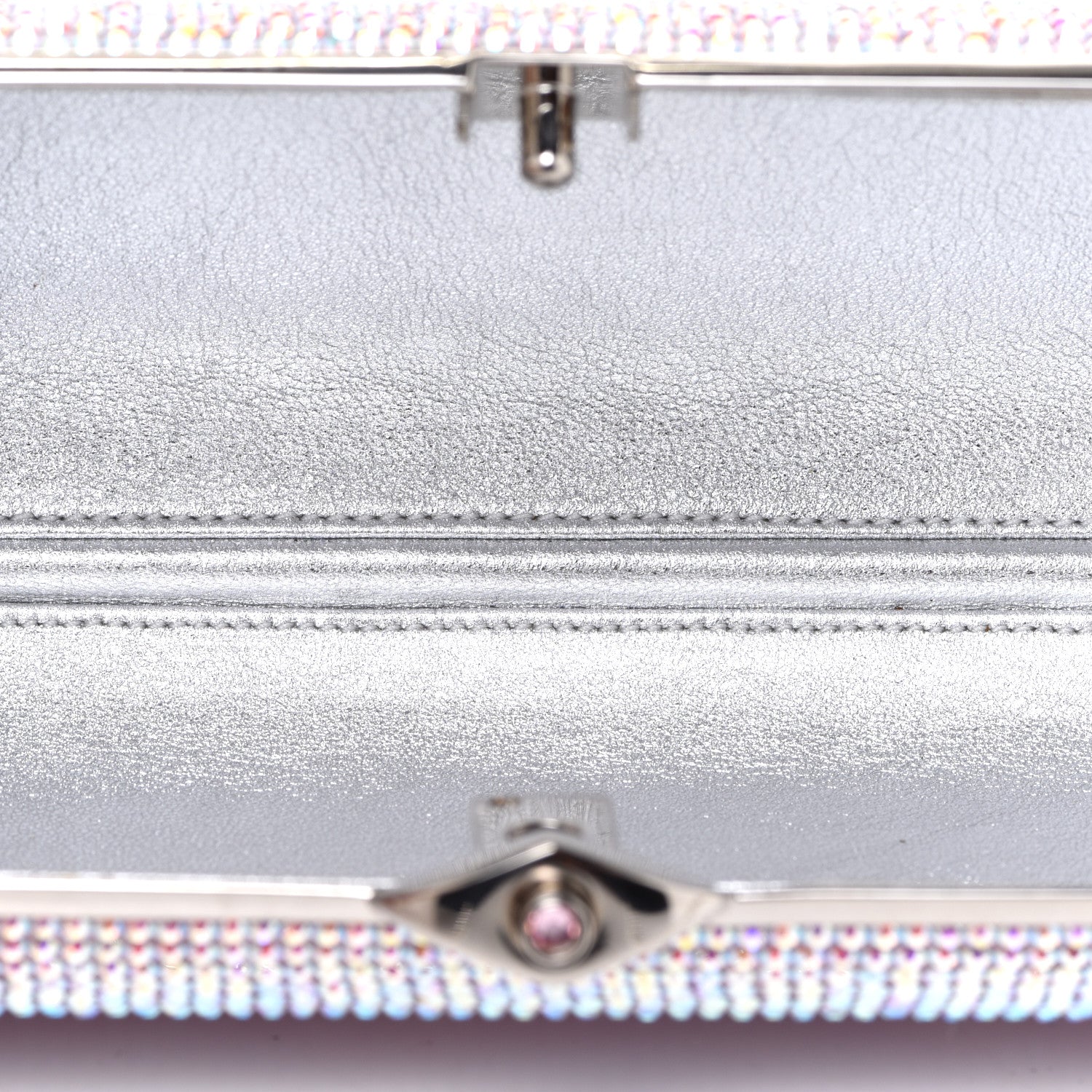 Judith Leiber Swarovski Crystal Minaudiere Clutch Pink 4 of 7