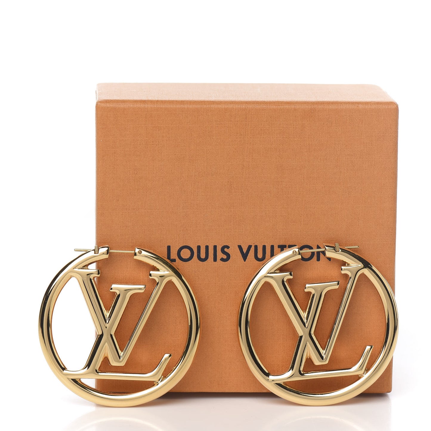 Metal Louise Hoop Earrings Gold