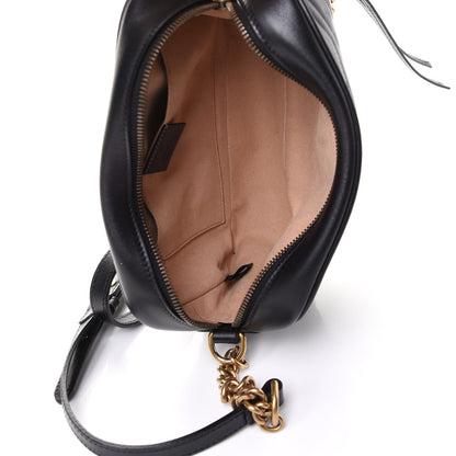 Gucci Calfskin Matelasse Small GG Marmont Chain Shoulder Bag Black 7 of 12