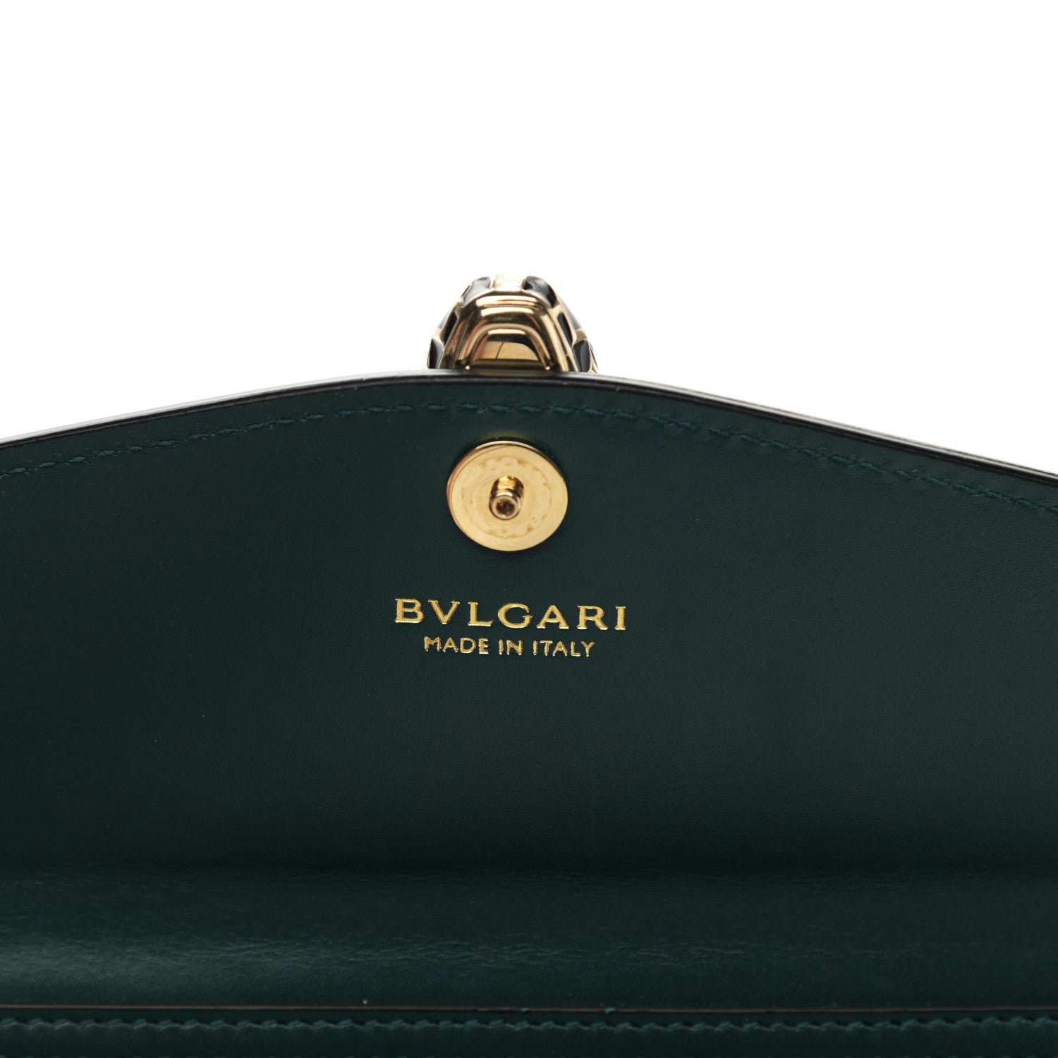 Bulgari Calfskin Serpenti Forever Chain Pouch Bag Emerald Green 5 of 11