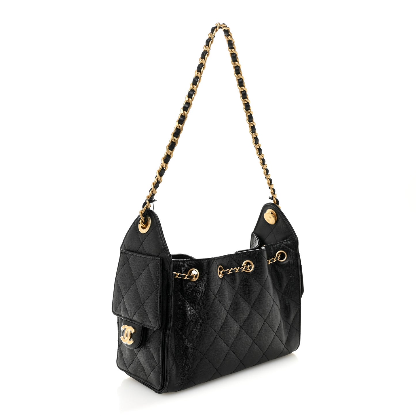 Caviar Quilted Mini Chanel 25 Handbag Black