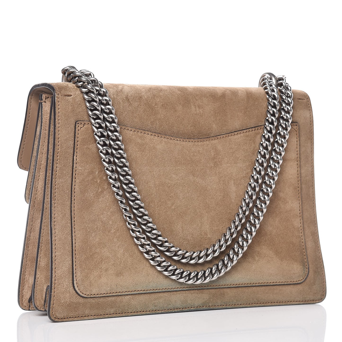 Suede Medium Dionysus Shoulder Bag Taupe