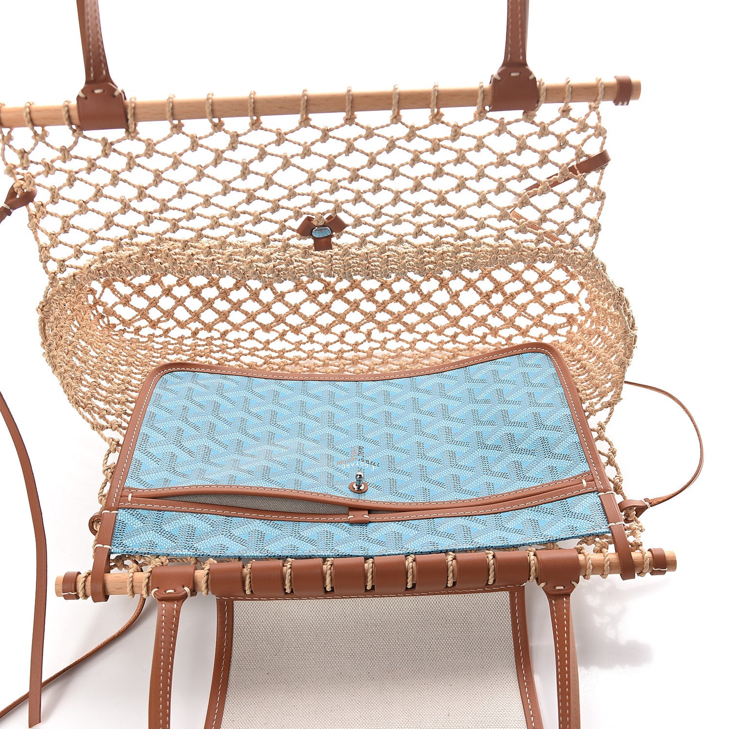 Goyardine Net Aligre Tote Blue