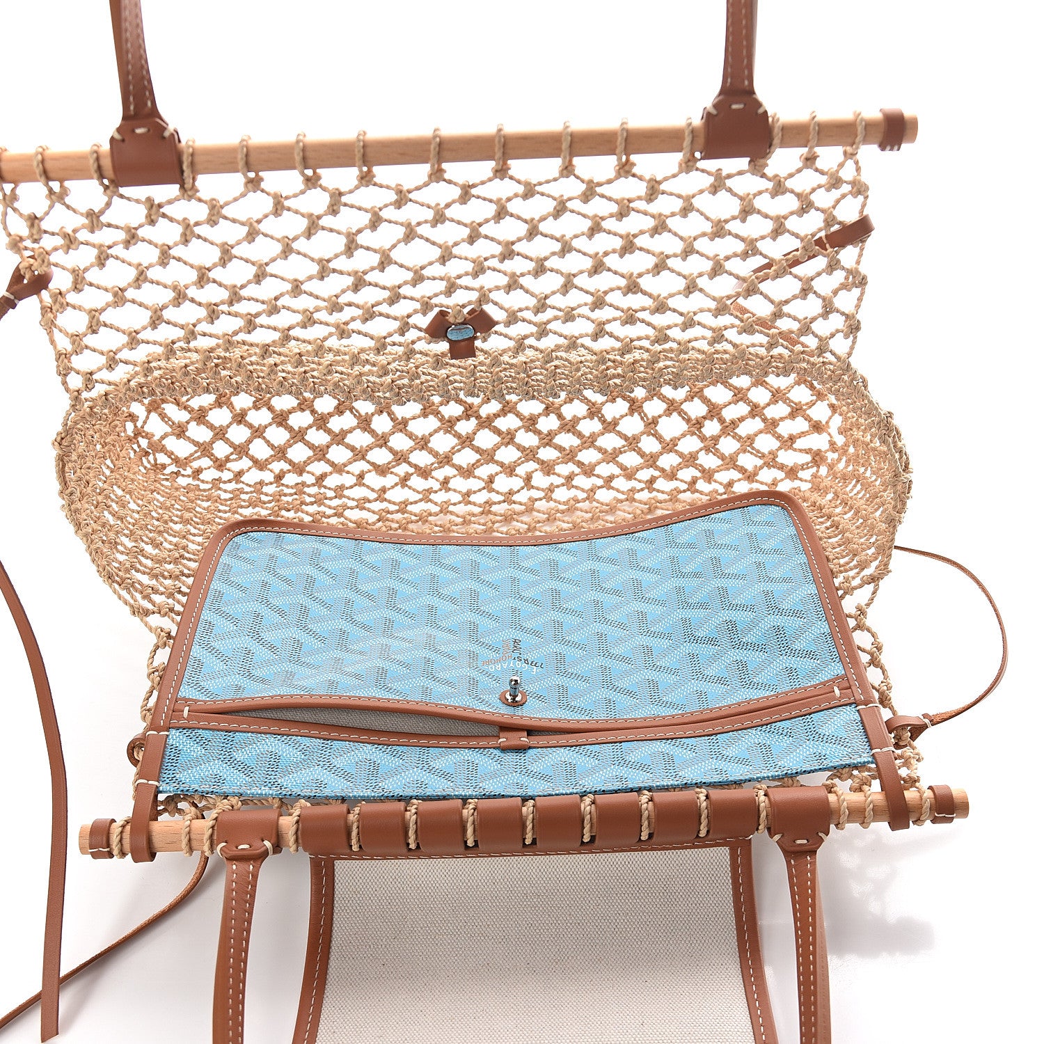 Goyard Goyardine Net Aligre Tote Blue 4 of 8