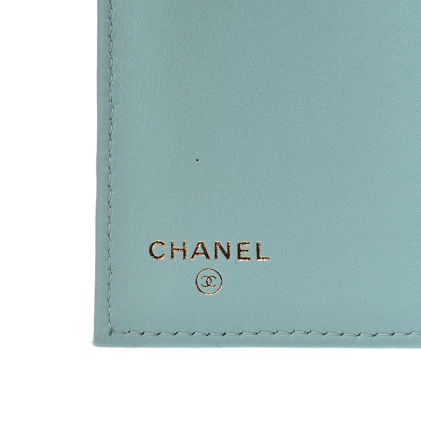 Caviar Quilted Medium Flap Wallet Light Blue