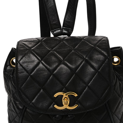 Chanel Lambskin Quilted Backpack Black 8 of 12