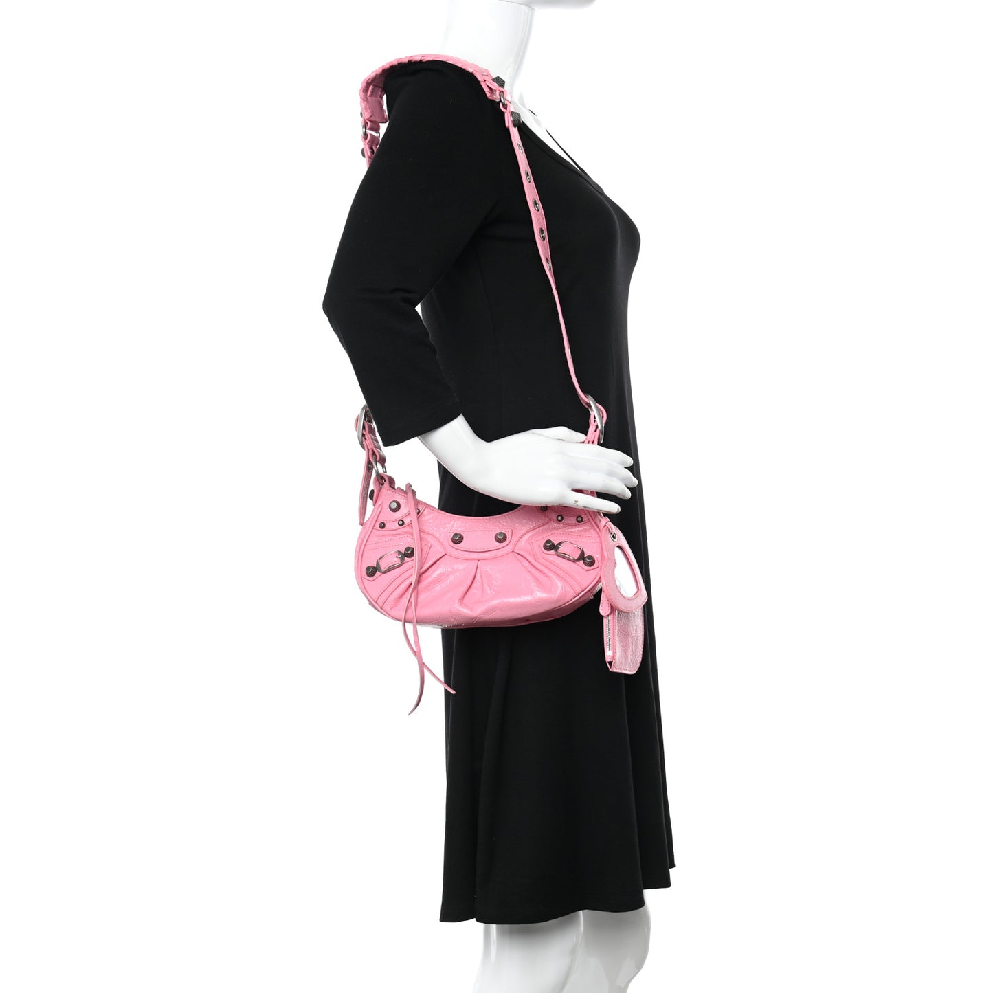 Agneau Arena Le Cagole Shoulder Bag XS Sweet Pink