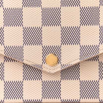 Louis Vuitton Damier Azur Pochette Felicie Chain Wallet Rose Ballerine 8 of 11