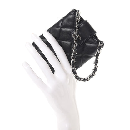 Chanel Lambskin Quilted Phone Case Black 2 of 11