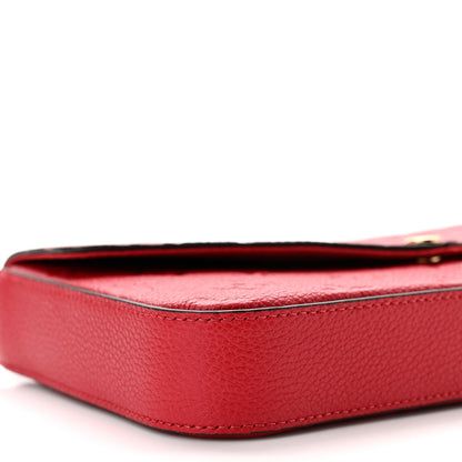 Louis Vuitton Empreinte Pochette Felicie Chain Wallet Scarlet 9 of 11