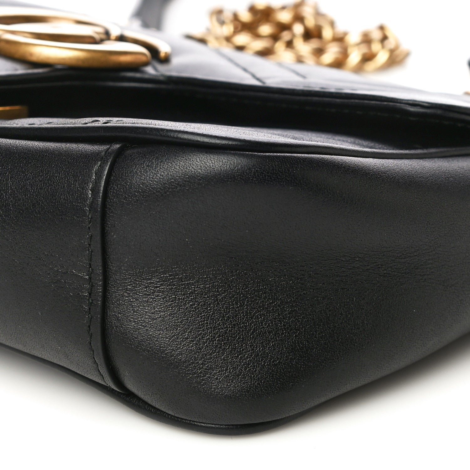 Gucci Calfskin Matelasse Mini GG Marmont Shoulder Bag Black 10 of 24
