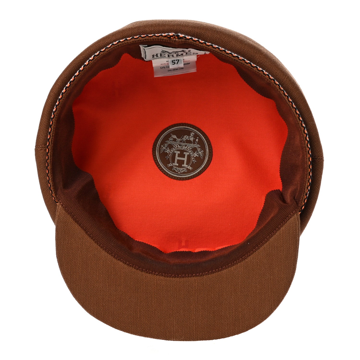 Hermes Cotton Hemp Cavale Cap 57 Gold 5 of 7