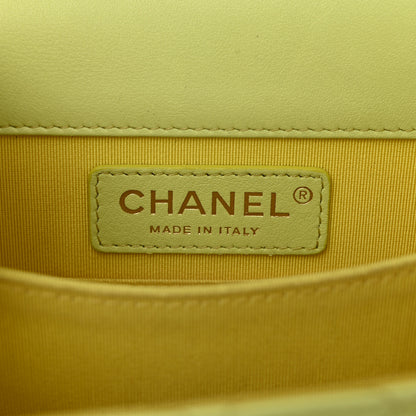 Chanel Calfskin Quilted North South Boy Flap Light Green 6 of 10