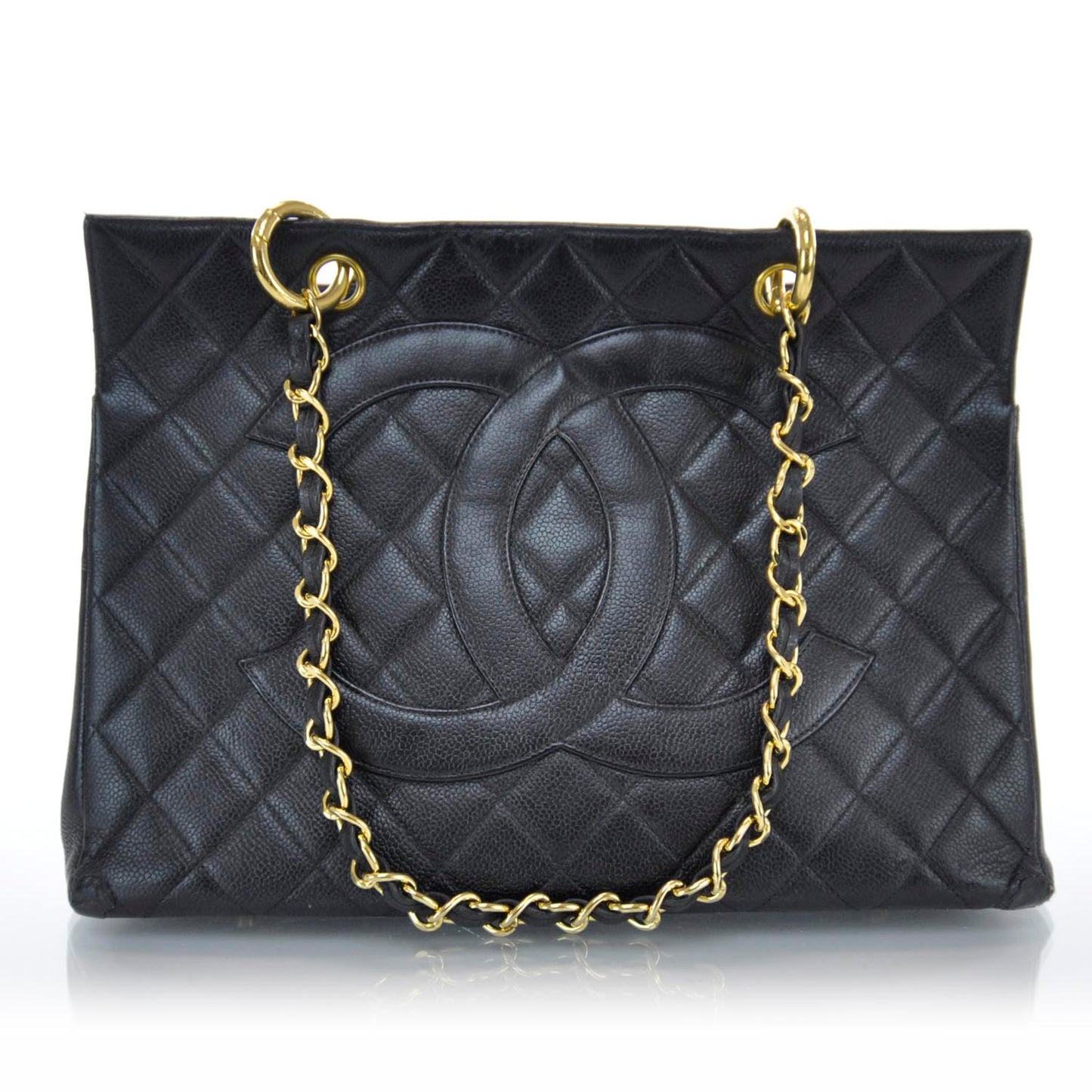Caviar Quilted Timeless CC Tote Black