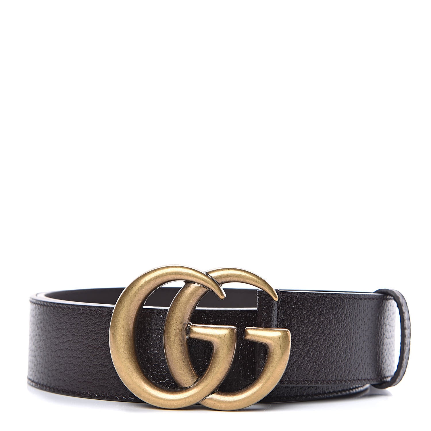 Gucci Textured Dollar Calfskin Double G 40mm Belt 100 40 Dark Cocoa 1 of 7