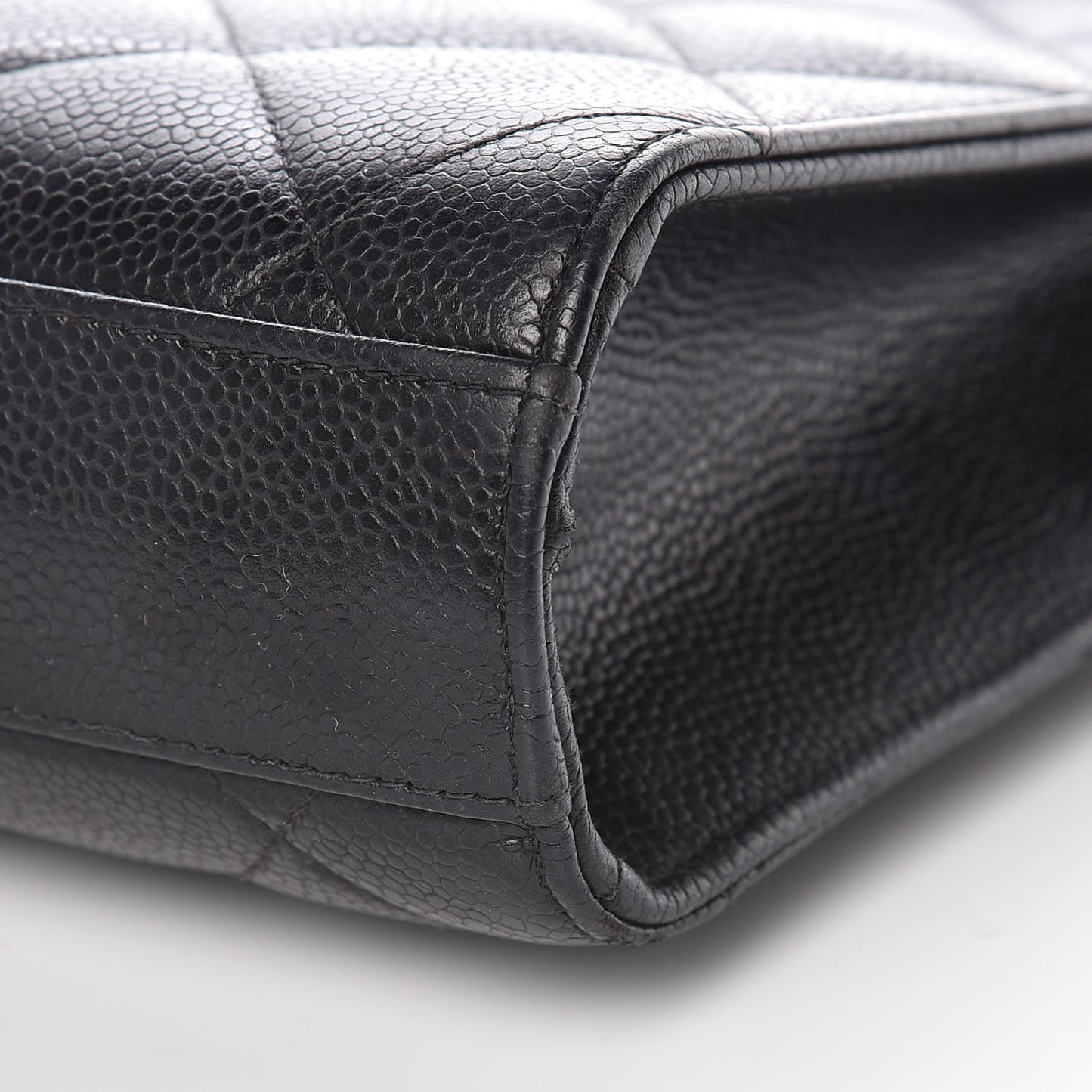 Caviar Quilted Briefcase Laptop Bag Black