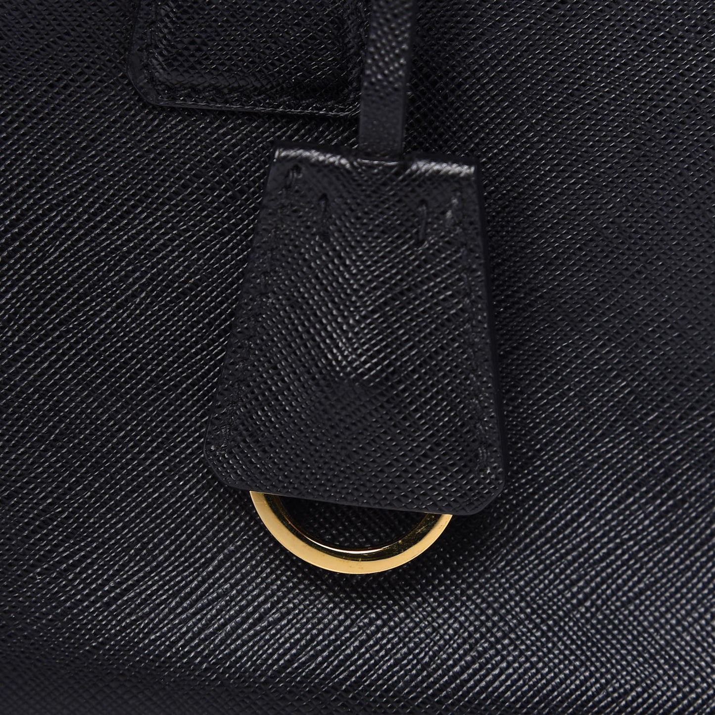 Saffiano Mini Galleria Double Zip Tote Black