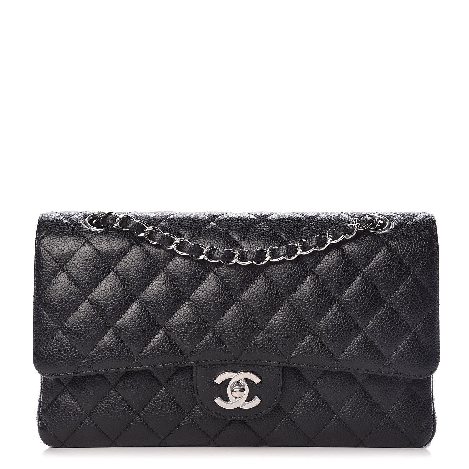 Chanel Caviar Quilted Medium Double Flap Black 1 of 13