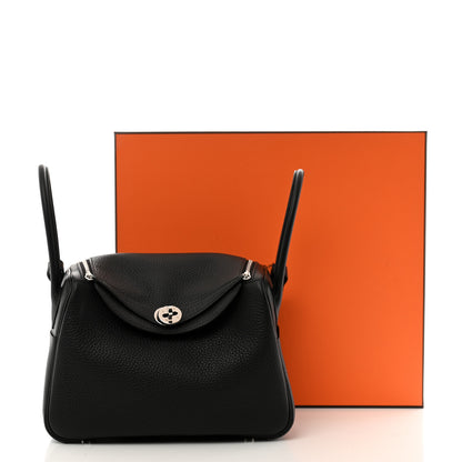 Hermes Taurillon Clemence Lindy 26 Black 13 of 13